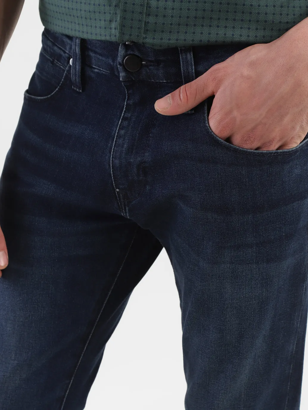 Men's 65504 Blue Skinny Fit Mid Rise Jeans