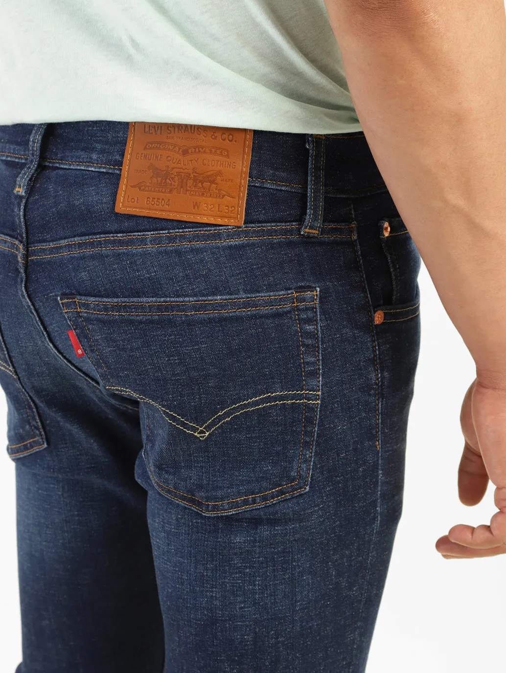 Men's 65504 Blue Skinny Fit Mid Rise Jeans