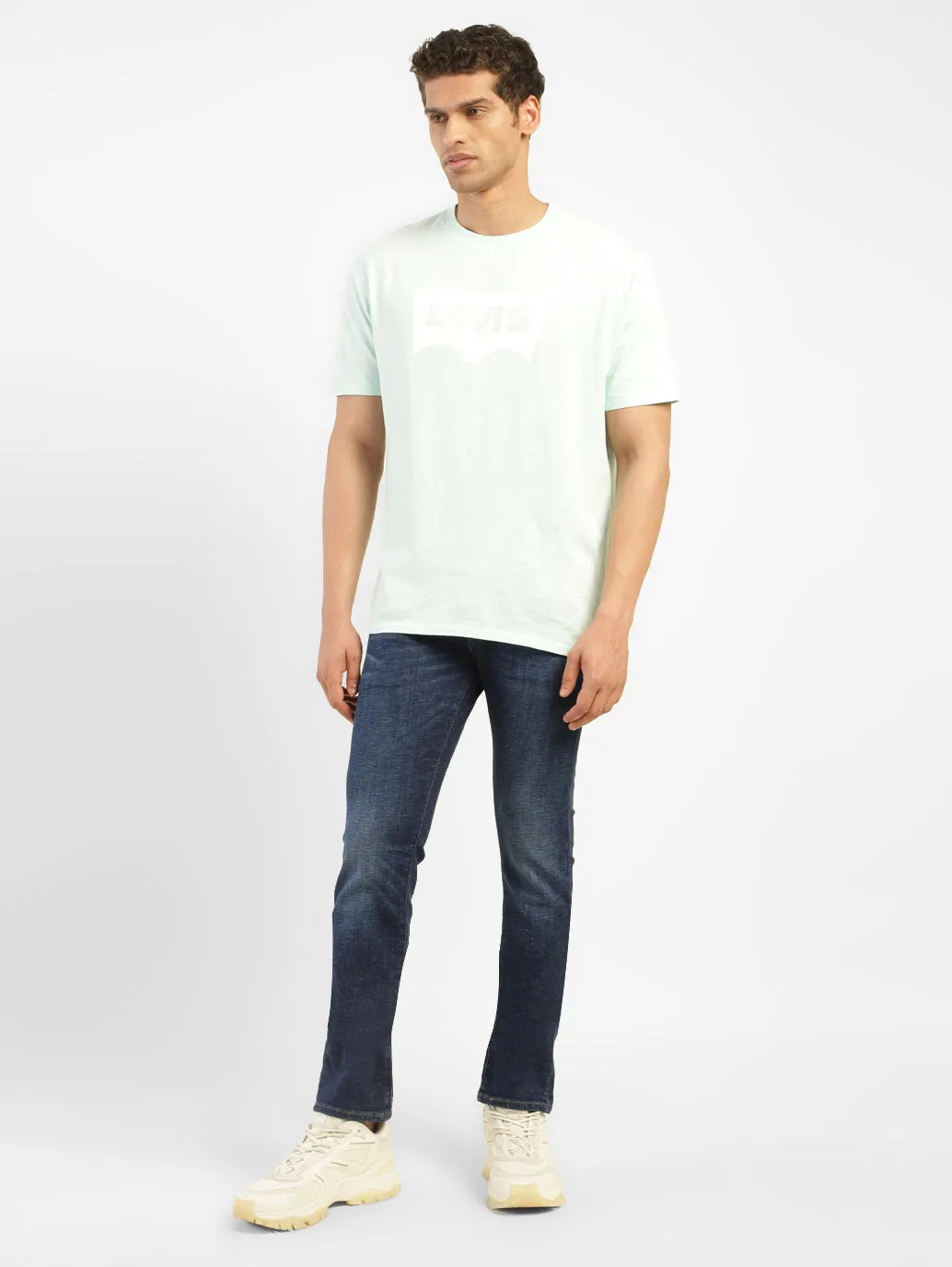 Men's 65504 Blue Skinny Fit Mid Rise Jeans