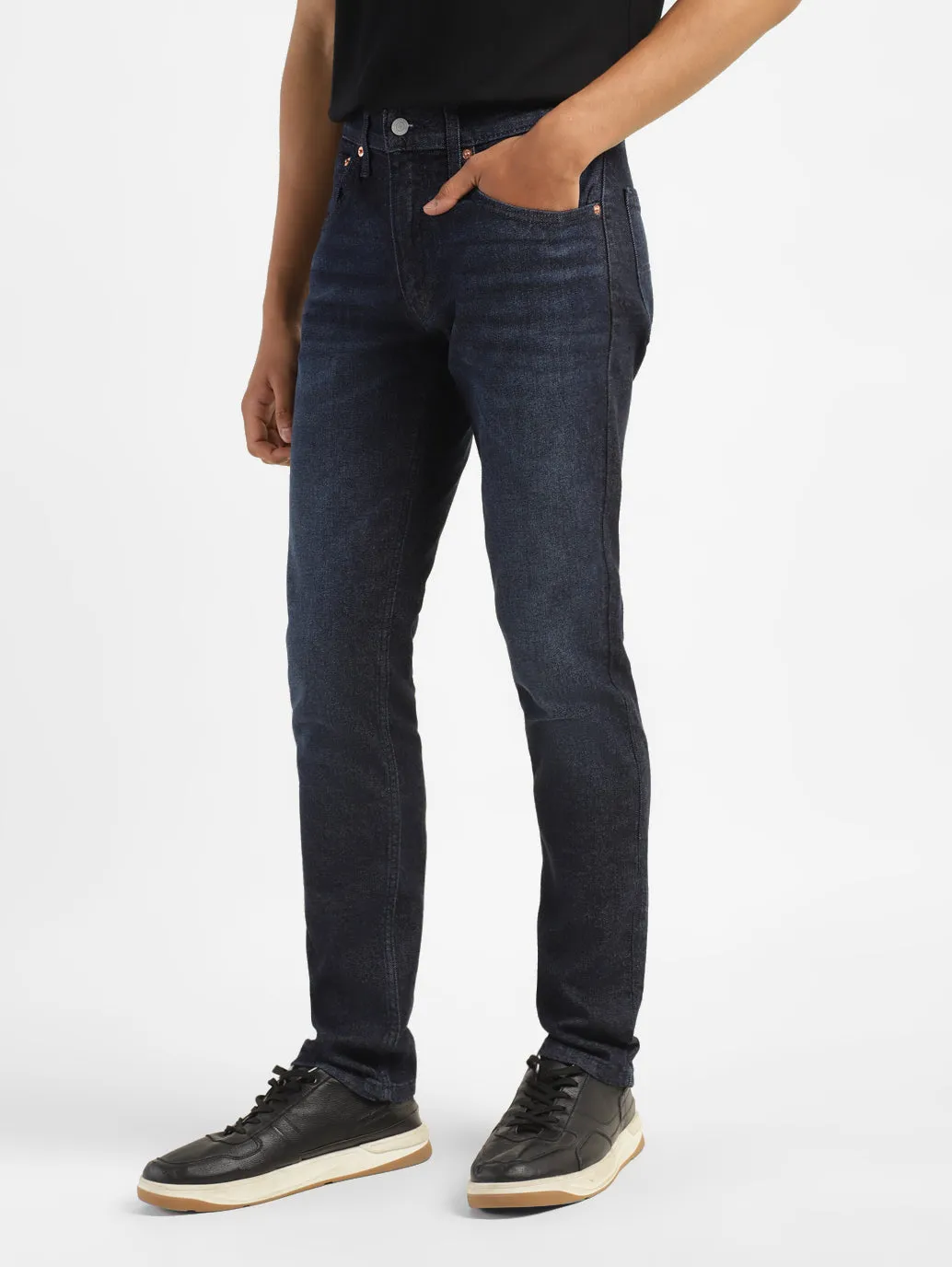 Men's 65504 Dark Indigo Skinny Fit Mid Rise Jeans