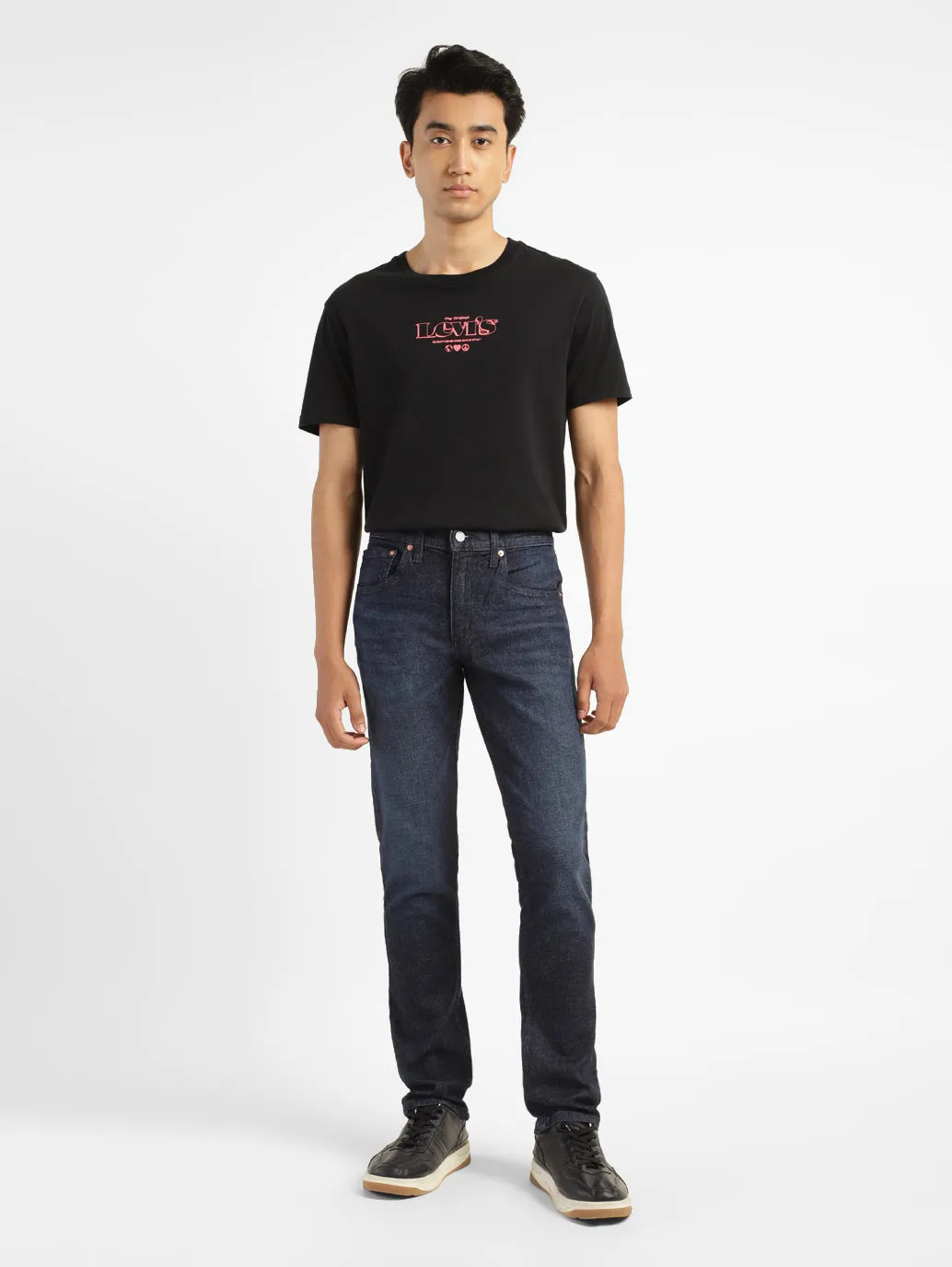Men's 65504 Dark Indigo Skinny Fit Mid Rise Jeans