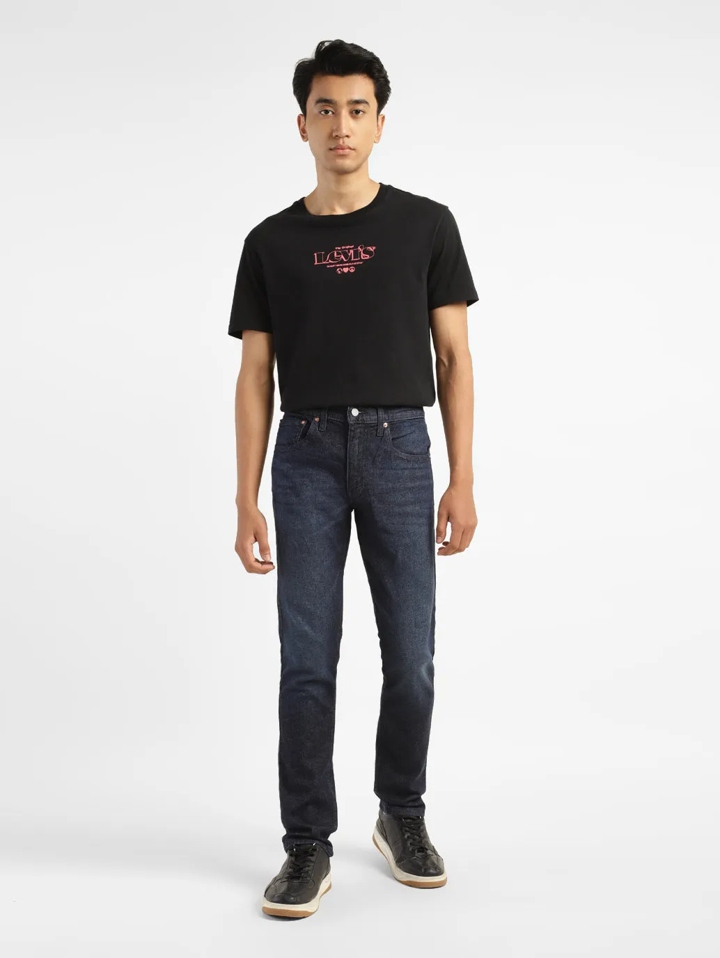 Men's 65504 Dark Indigo Skinny Fit Mid Rise Jeans