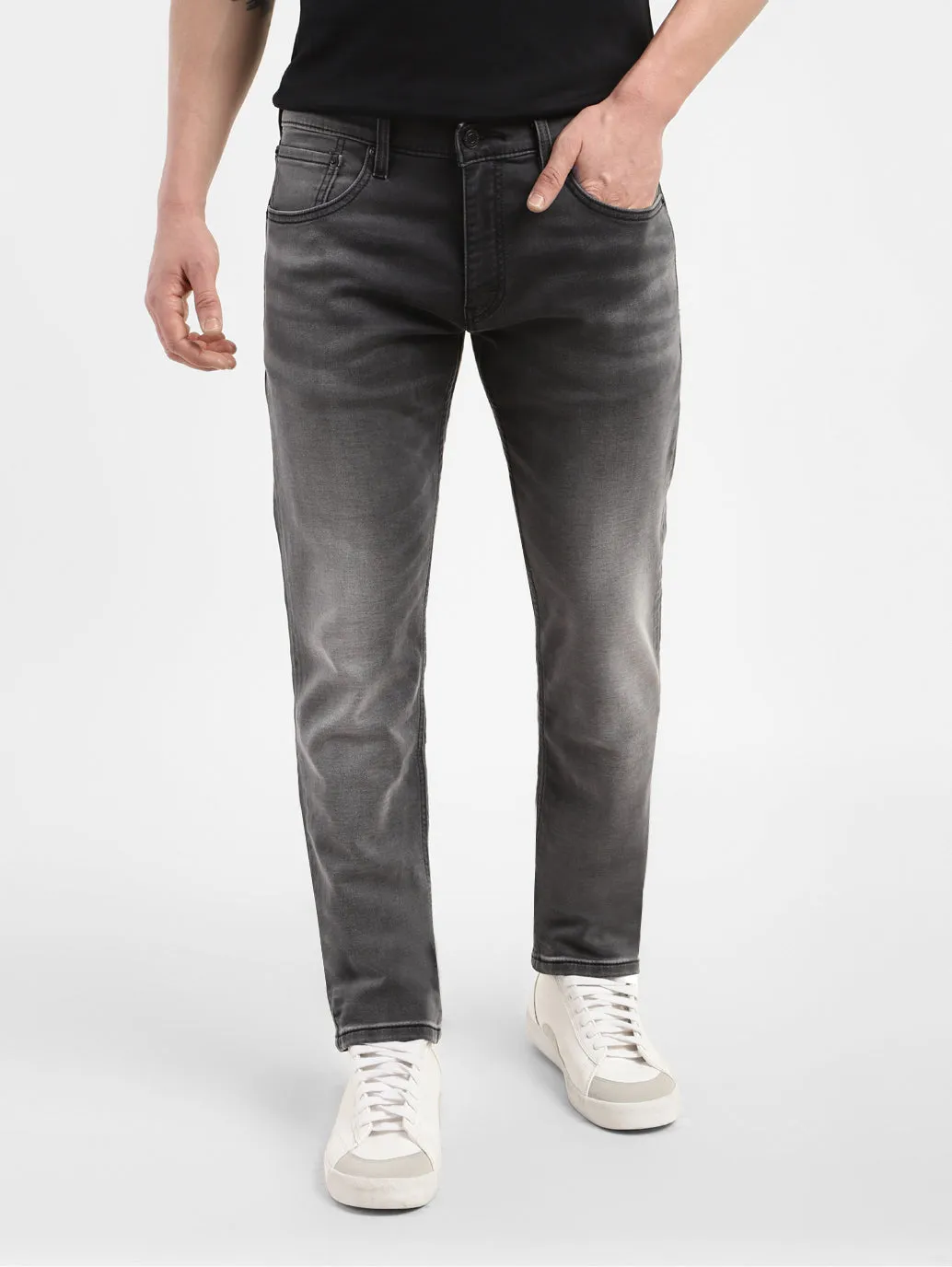 Men's 65504 Grey Skinny Fit Mid Rise Jeans