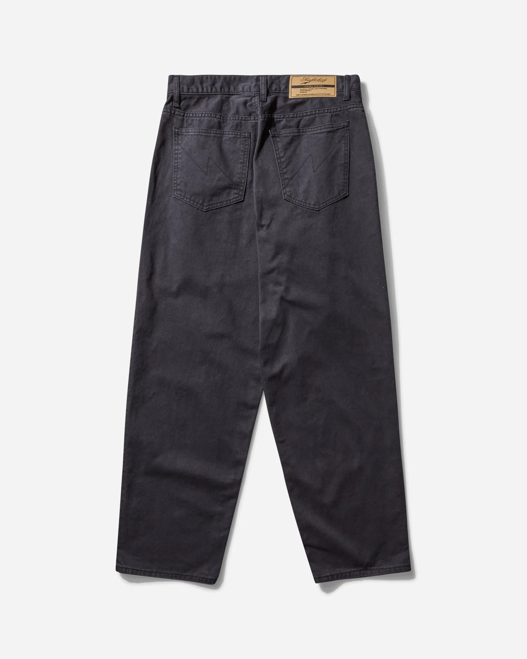 Men's Baggy Silhouette Two Tuck Pants Black