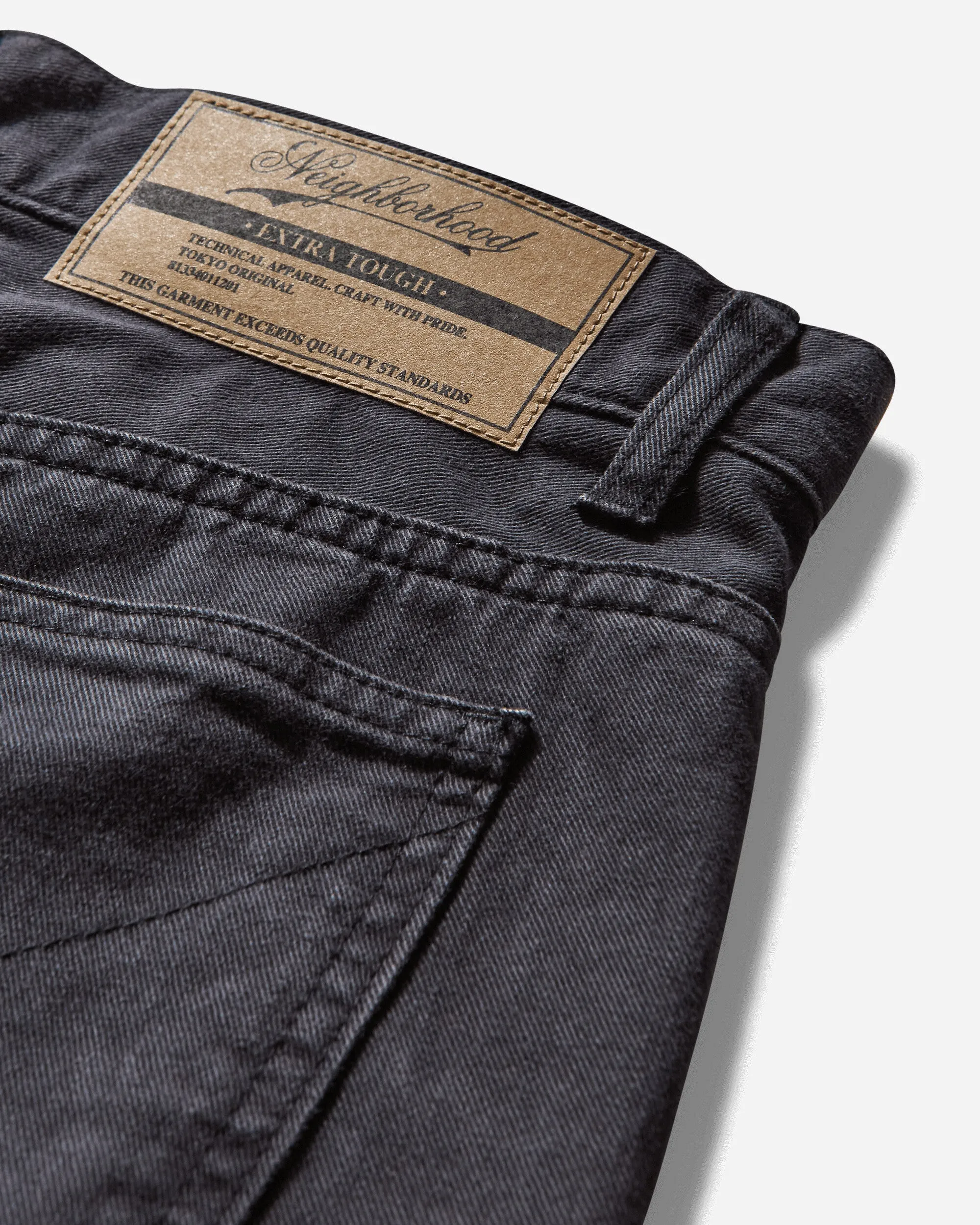 Men's Baggy Silhouette Two Tuck Pants Black