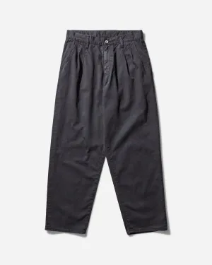 Men's Baggy Silhouette Two Tuck Pants Black