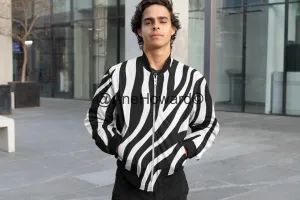 Men's bomber jacket Zebra