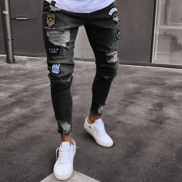 Men's Distress Denim Jeans