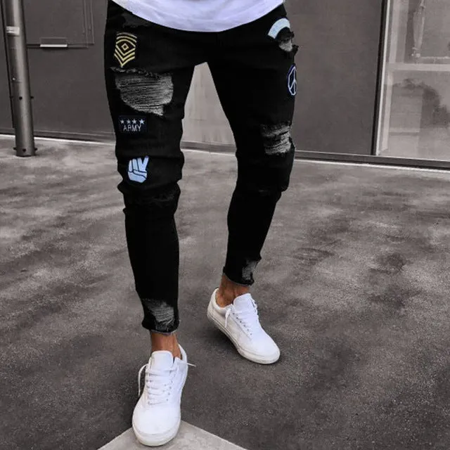 Men's Distress Denim Jeans