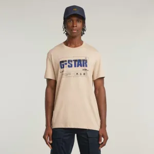 Men's Flyer Graphic T-Shirt, Beige