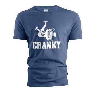 Men's Funny Fishing T-shirt Cranky fishing reel cranky funny papa dad grandpa Father's day Gift tee