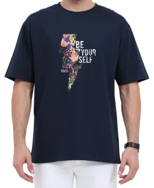 Men's Oversized Tshirt - DRON ABA Be Yourself - OS18 Navy Blue