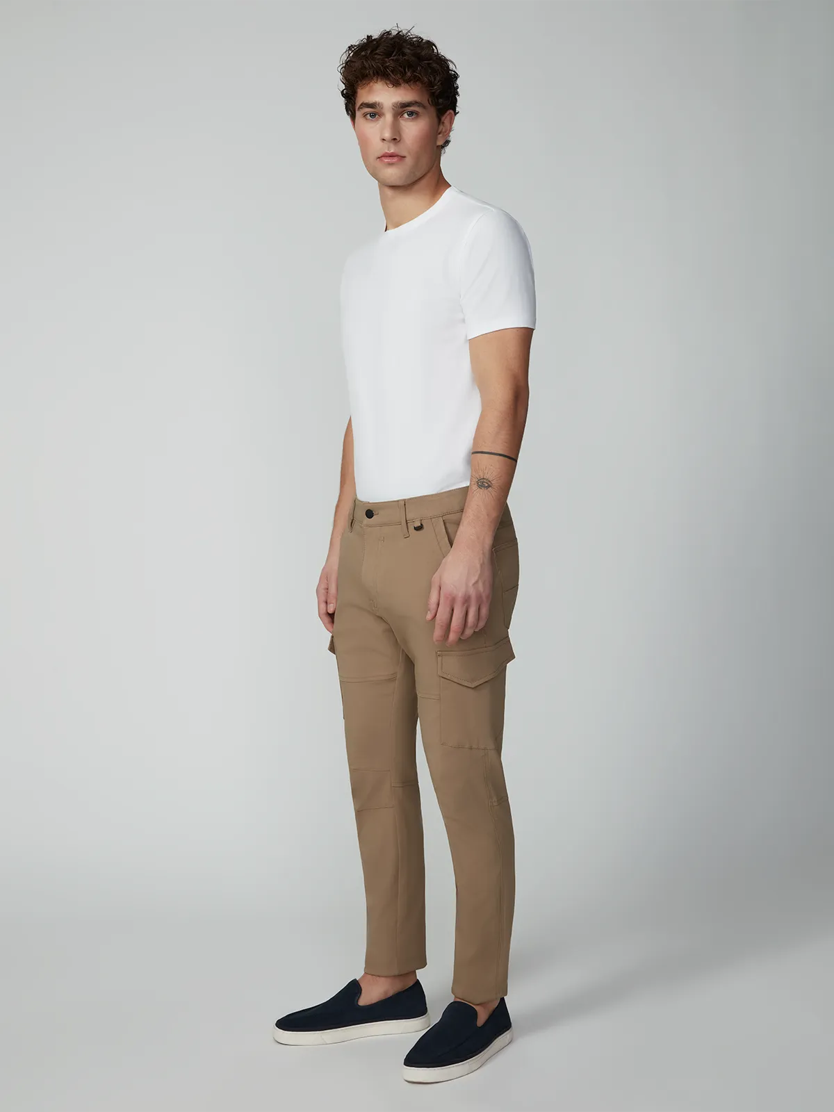 Men's Solid Bungee Cargo Pant
