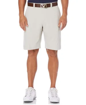 Mens Solid Cargo Short with Active Waistband