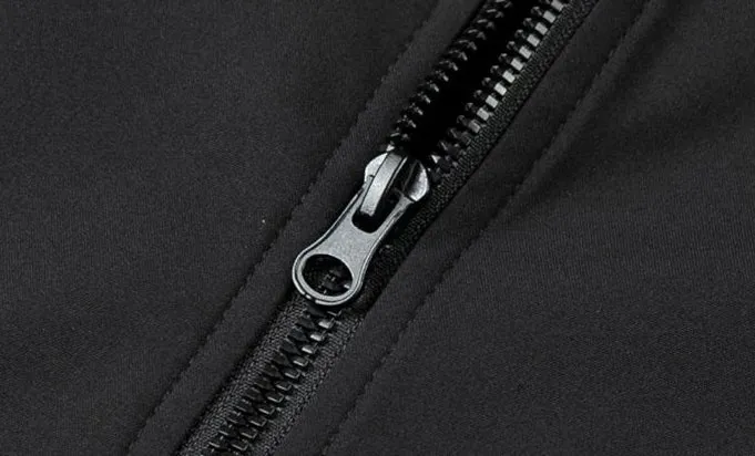 Men's Solid Windproof Bomber Jacket with Elastic Band Cuffs