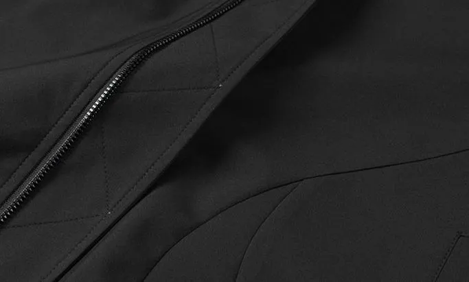 Men's Solid Windproof Bomber Jacket with Elastic Band Cuffs