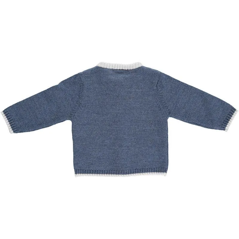 Merino Denim Cardigan
