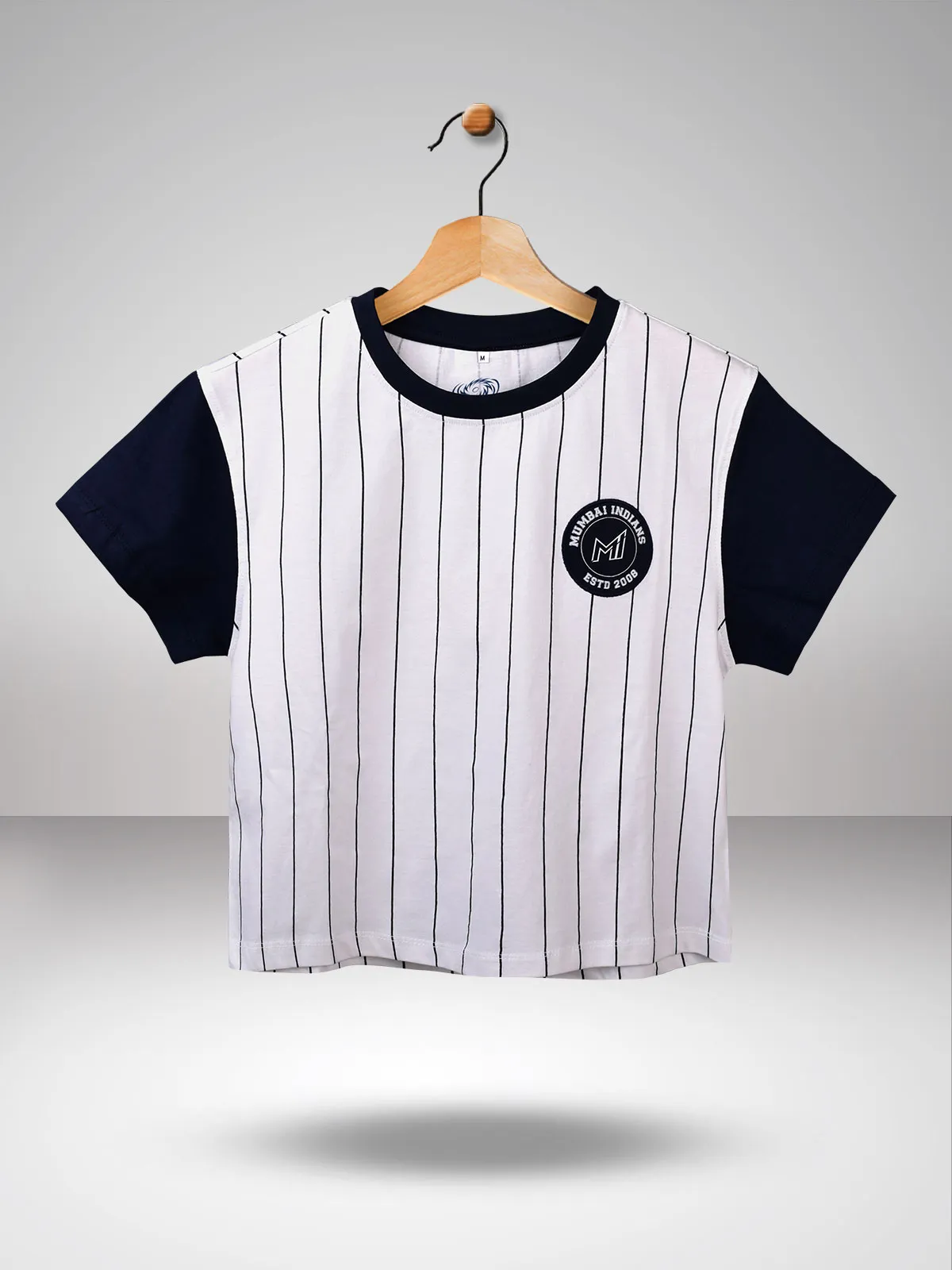 MI: Women's Varsity Crop Top - White
