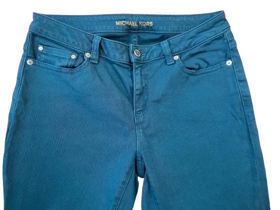 Michael Kors Teal Izzy Skinny Jeans