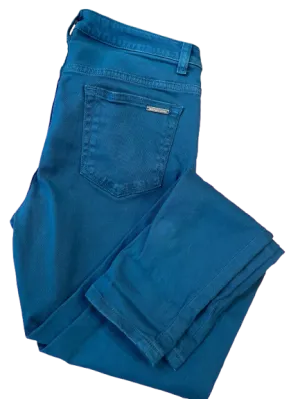 Michael Kors Teal Izzy Skinny Jeans