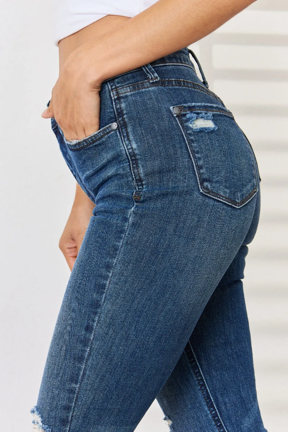 Mid Waist Slim Jeans