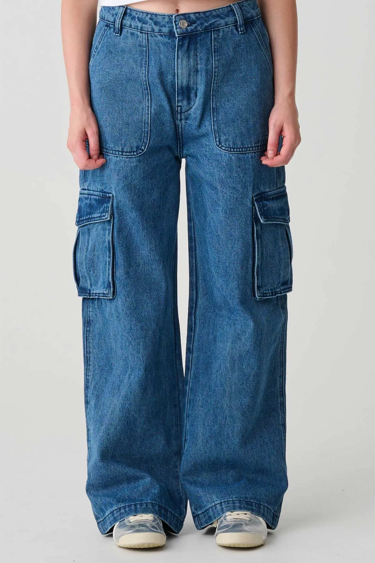 MILLS DRILL CARGO PANT - Indigo