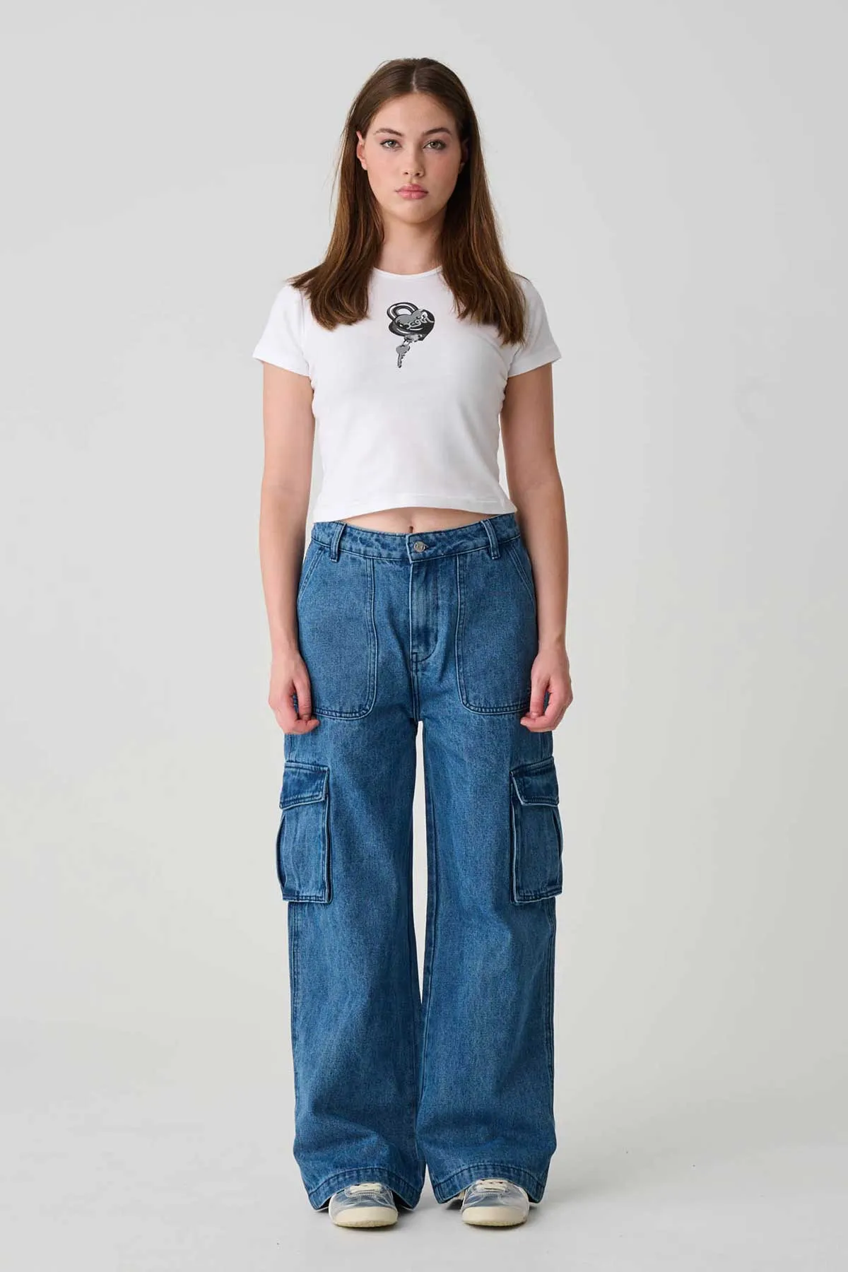 MILLS DRILL CARGO PANT - Indigo