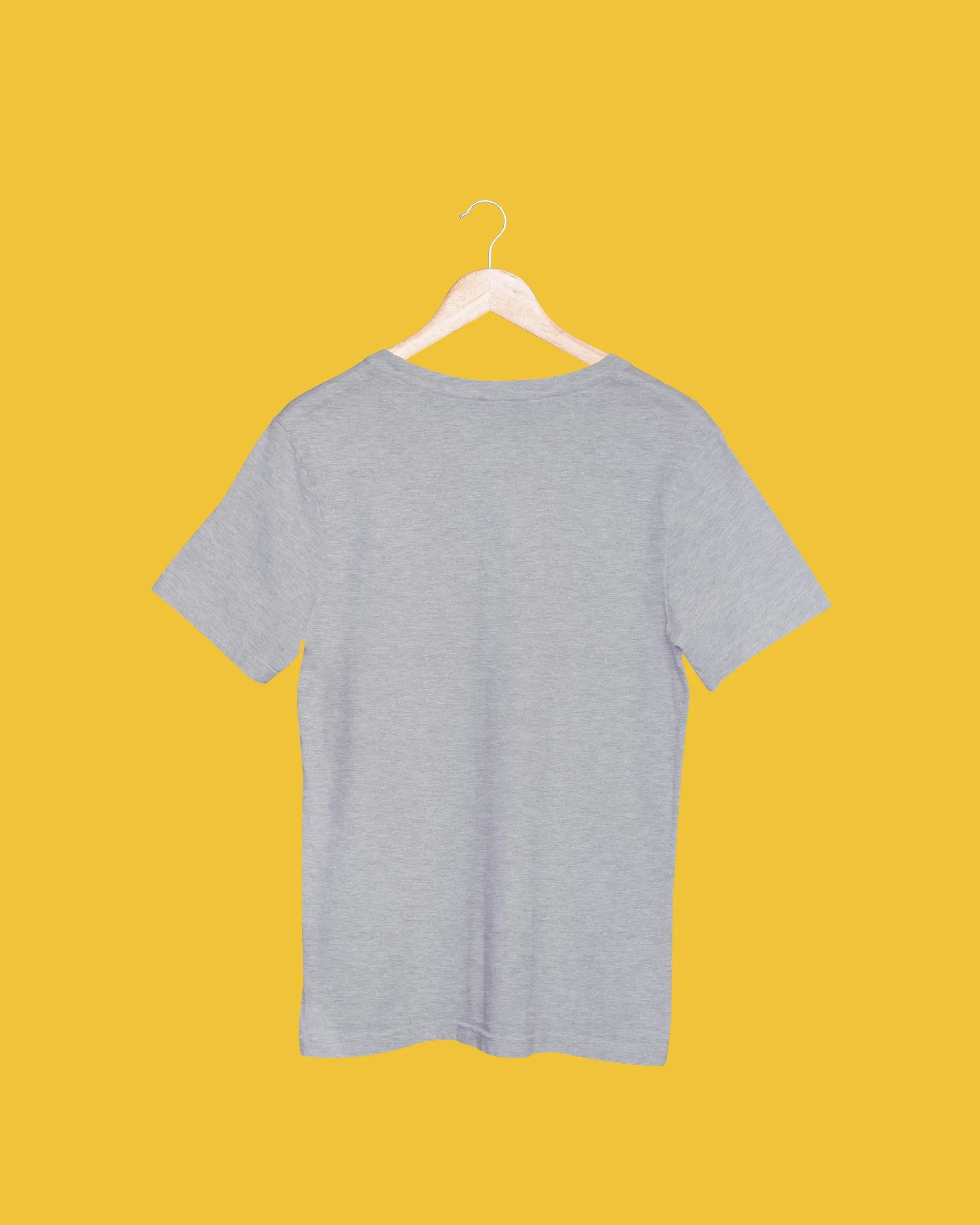 Mind Tab Grey Melange Oversized Fit Unisex T-Shirt