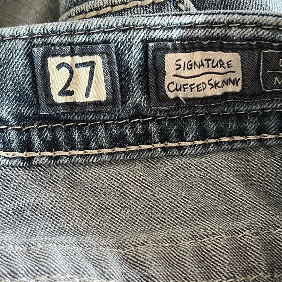 Miss Me Big Stitch Cuffed Skinny Jeans Women’s Size 27 Light Wash Excellent Cond