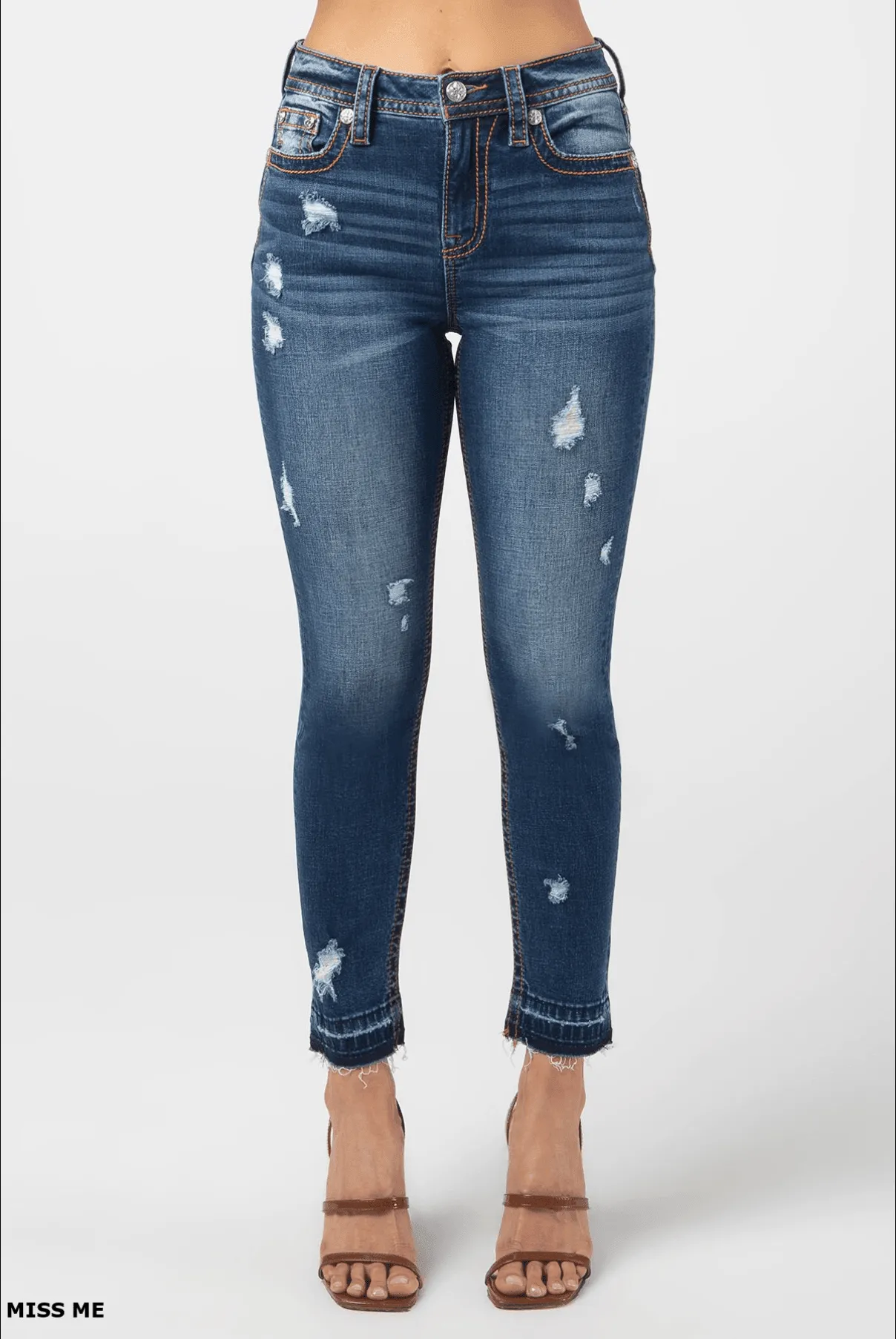 Miss Me Women's High-Rise Dark Wash Skinny Jeans H3636AK64