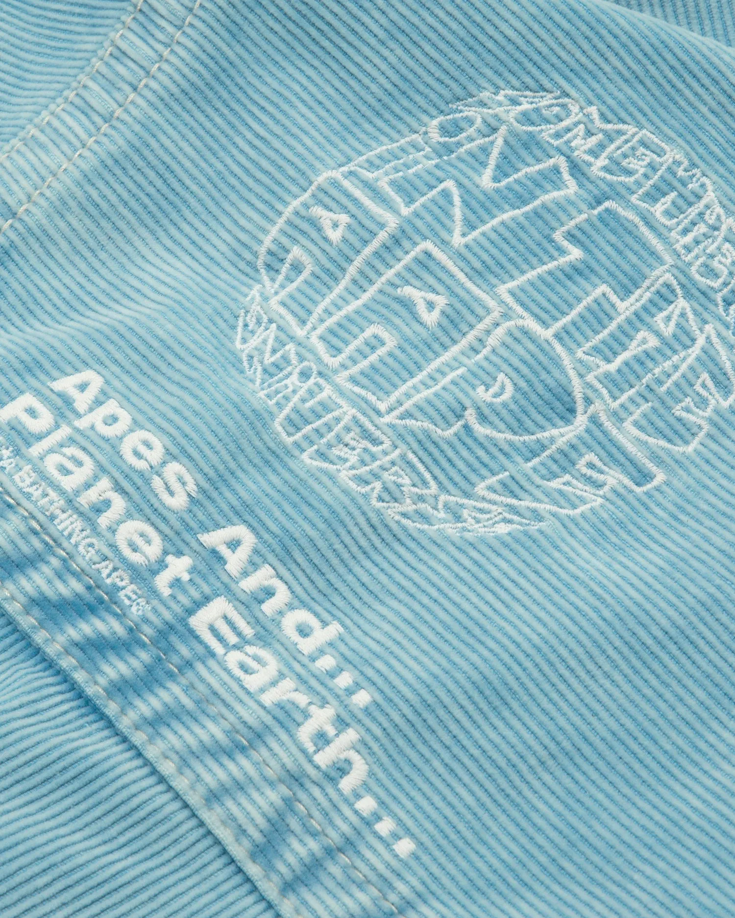 Moonface logo hooded denim jacket