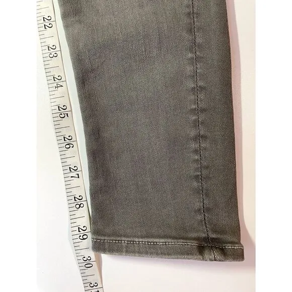 Mother Denim Jeans The Looker Blow Out Graphite Skinny Distressed Gray 25 NWT