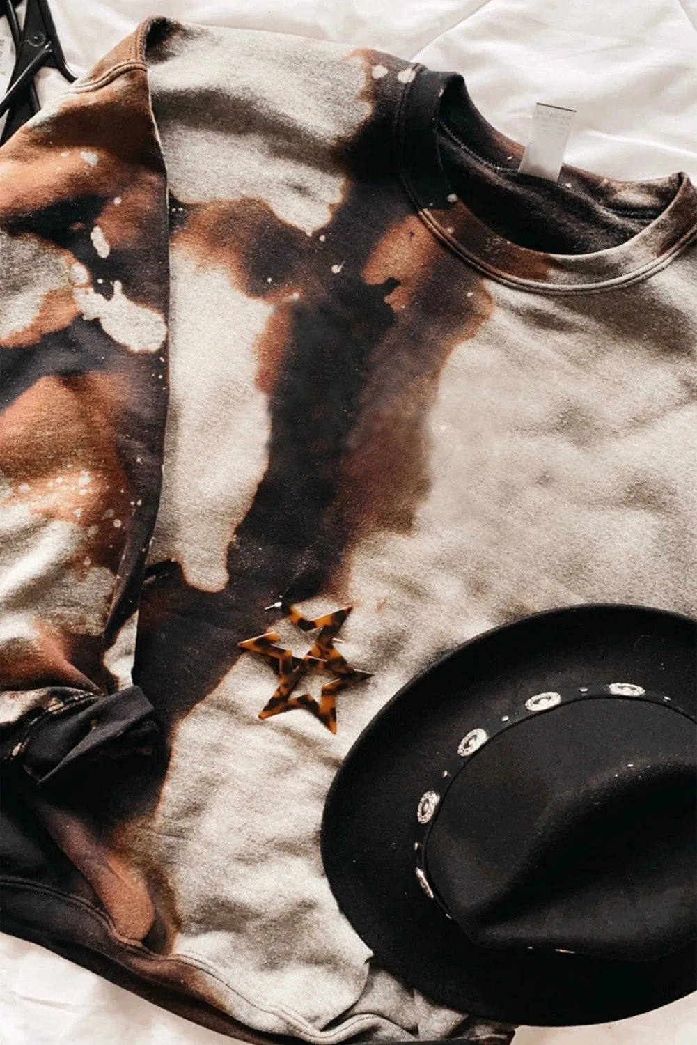 Multicolor Tie-Dye Round Neck Pullover Sweatshirt