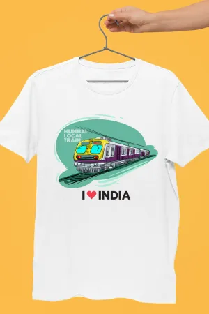 Mumbai Local - Styched in India Graphic T-Shirt White Color