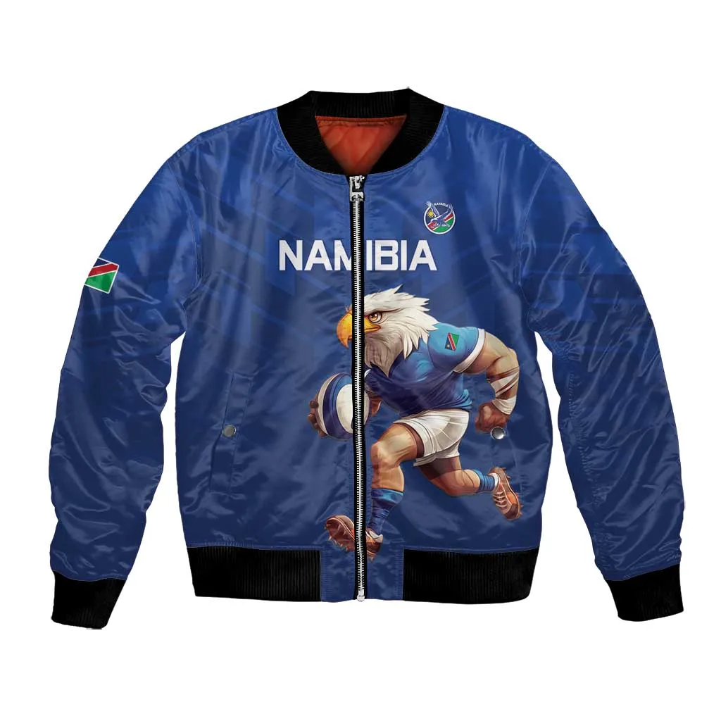 Namibia Rugby Custom Bomber Jacket Eagle Mascot - Sporty Style LT15