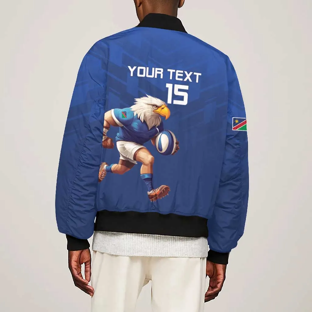 Namibia Rugby Custom Bomber Jacket Eagle Mascot - Sporty Style LT15