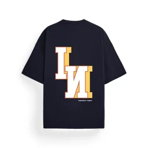 Navy Blue Oversized T-shirt - Bold IN