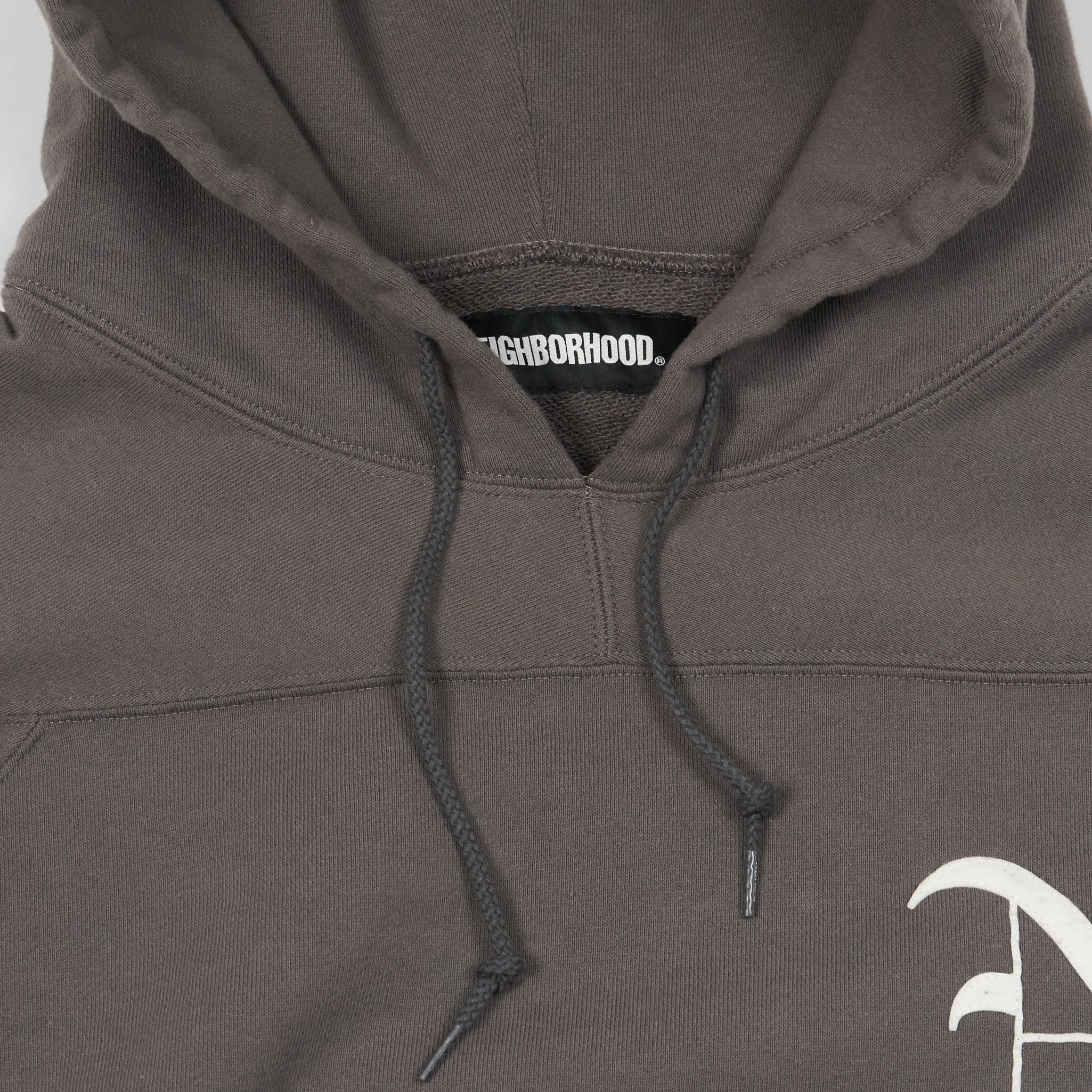 Neighborhood Logo Print  Hooded Sweat Shirt