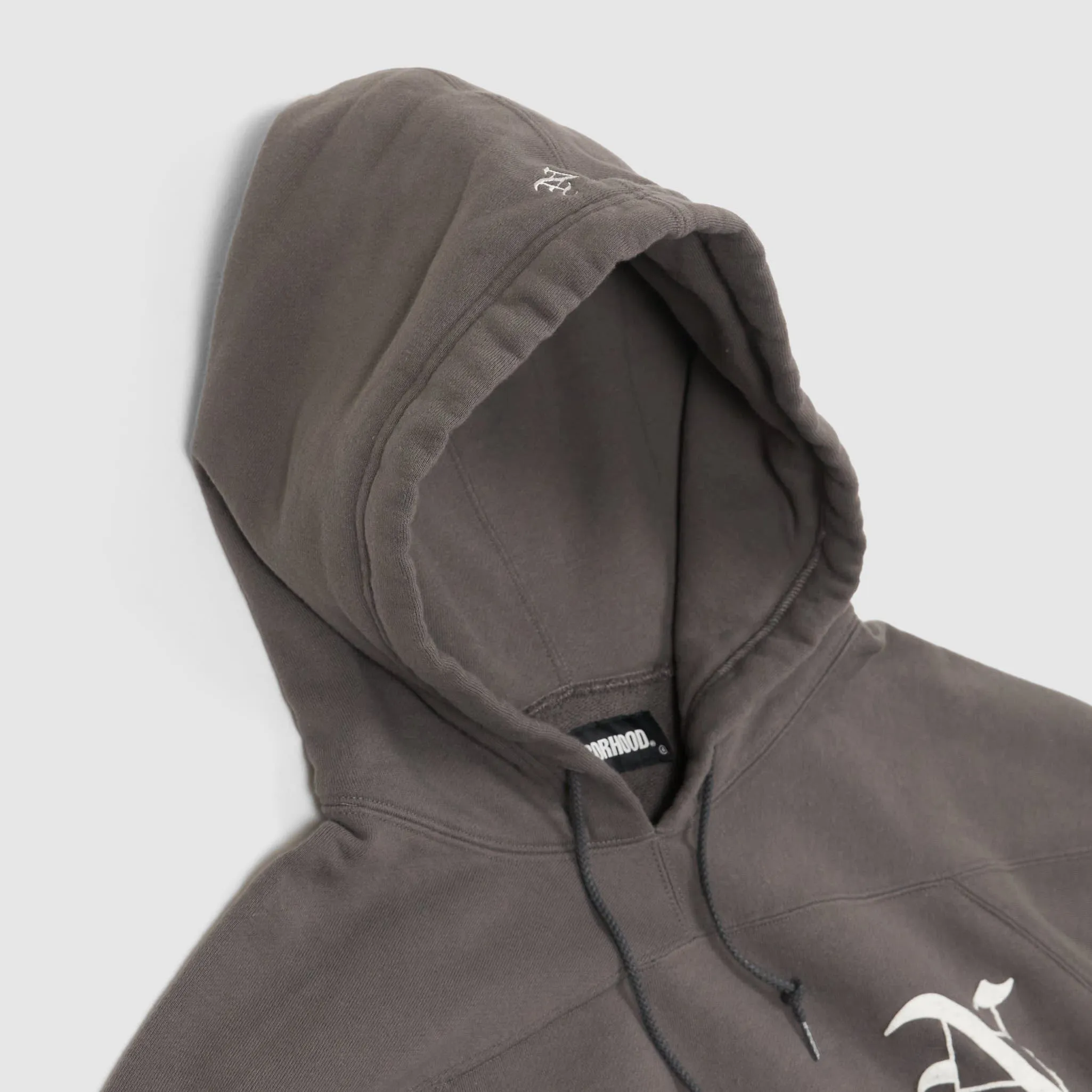 Neighborhood Logo Print  Hooded Sweat Shirt