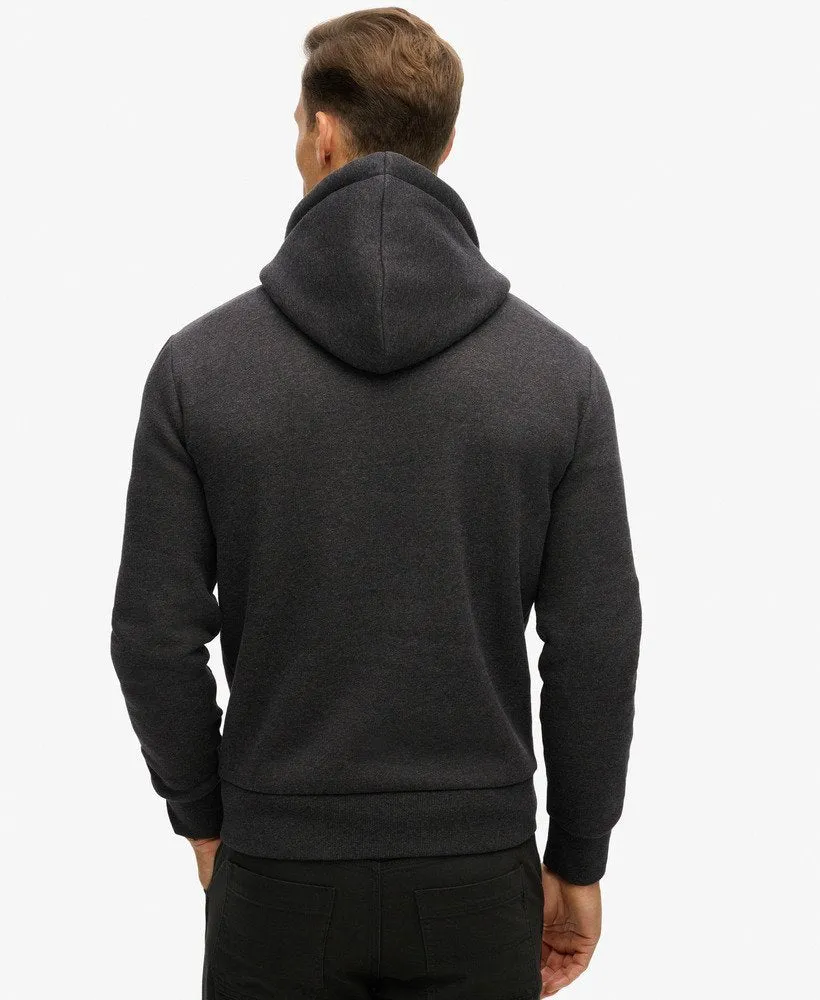 Neon Vintage Logo Graphic Hoodie | Raven Black Marle
