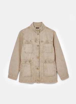 Neutral Washed Utility Denim Jacket