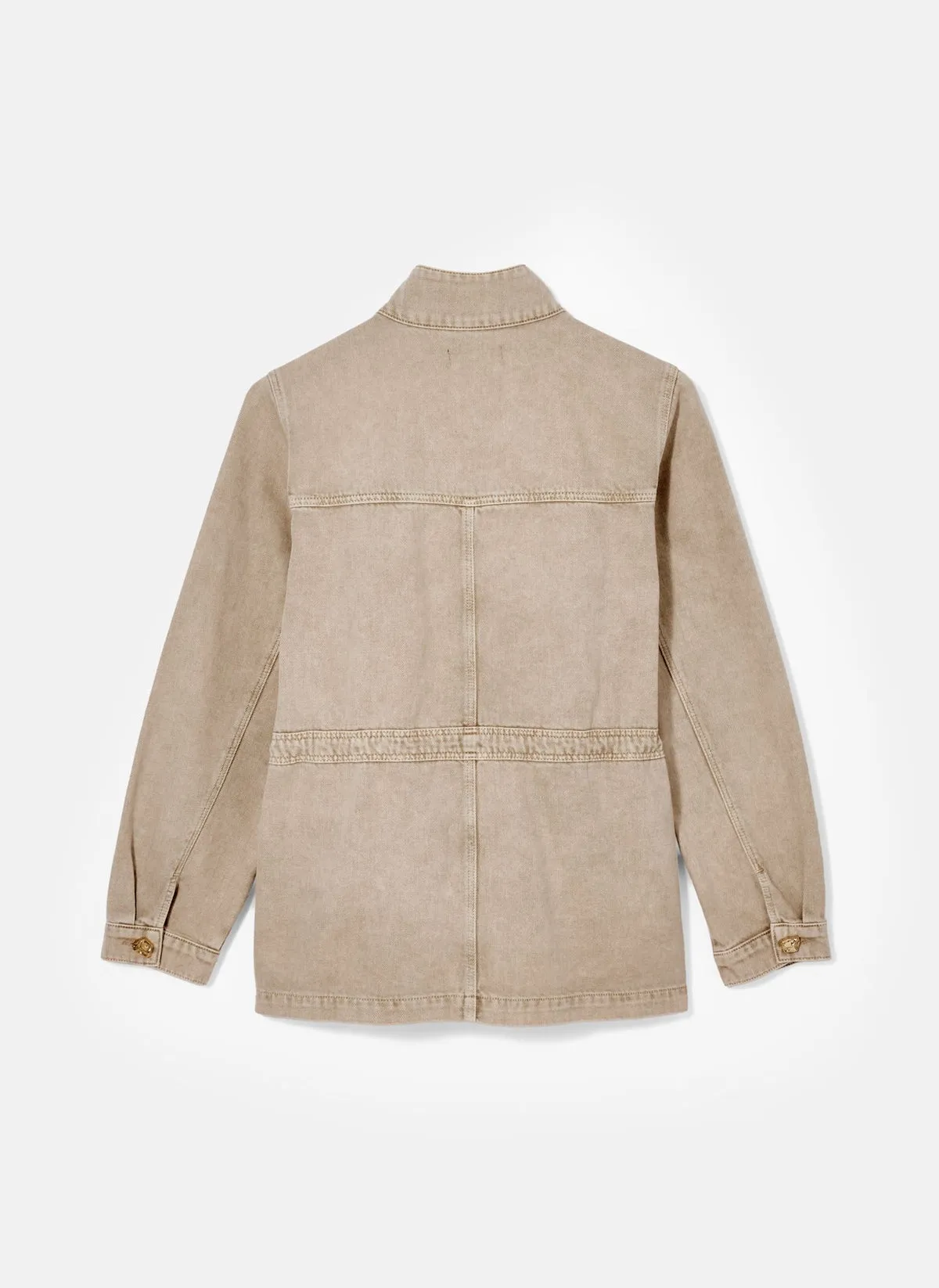Neutral Washed Utility Denim Jacket