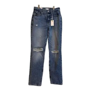 NEW Good American Distressed Blue Jeans Women's Size 6 / 28 NWT