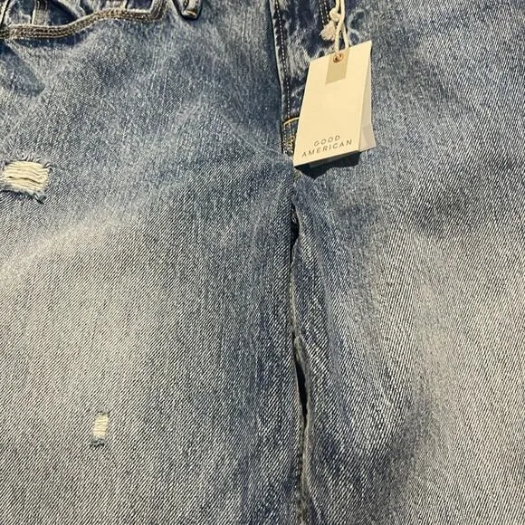 NEW Good American Distressed Blue Jeans Women's Size 6 / 28 NWT