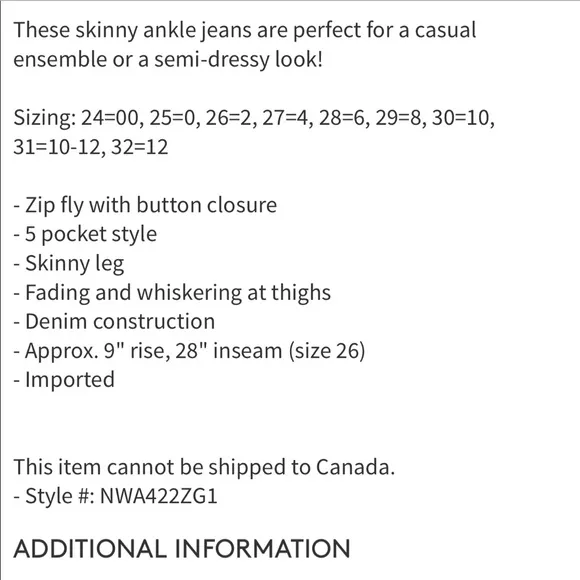 NEW • Hudson • Collin Ankle Skinny Jeans Alga