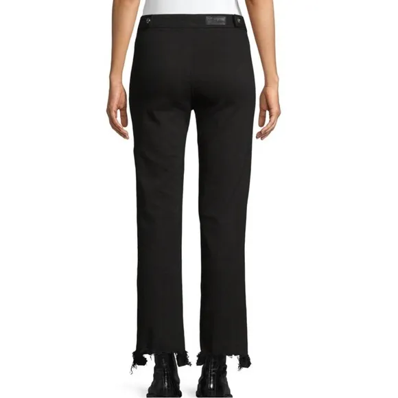 NEW RTA BLACK DISTRESSED BUTTON FRONT JEANS