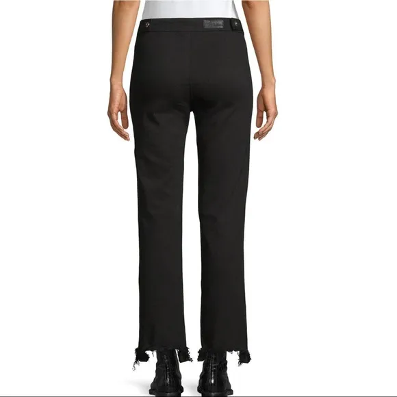 NEW RTA BLACK DISTRESSED BUTTON FRONT JEANS