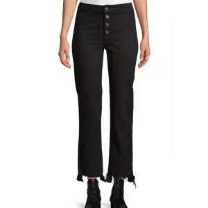 NEW RTA BLACK DISTRESSED BUTTON FRONT JEANS
