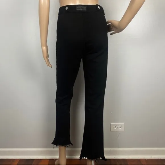 NEW RTA BLACK DISTRESSED BUTTON FRONT JEANS
