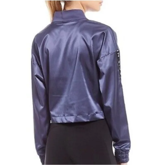 Nike Air Women's Satin Track Jacket Purple BLUE XL LIKE NEW